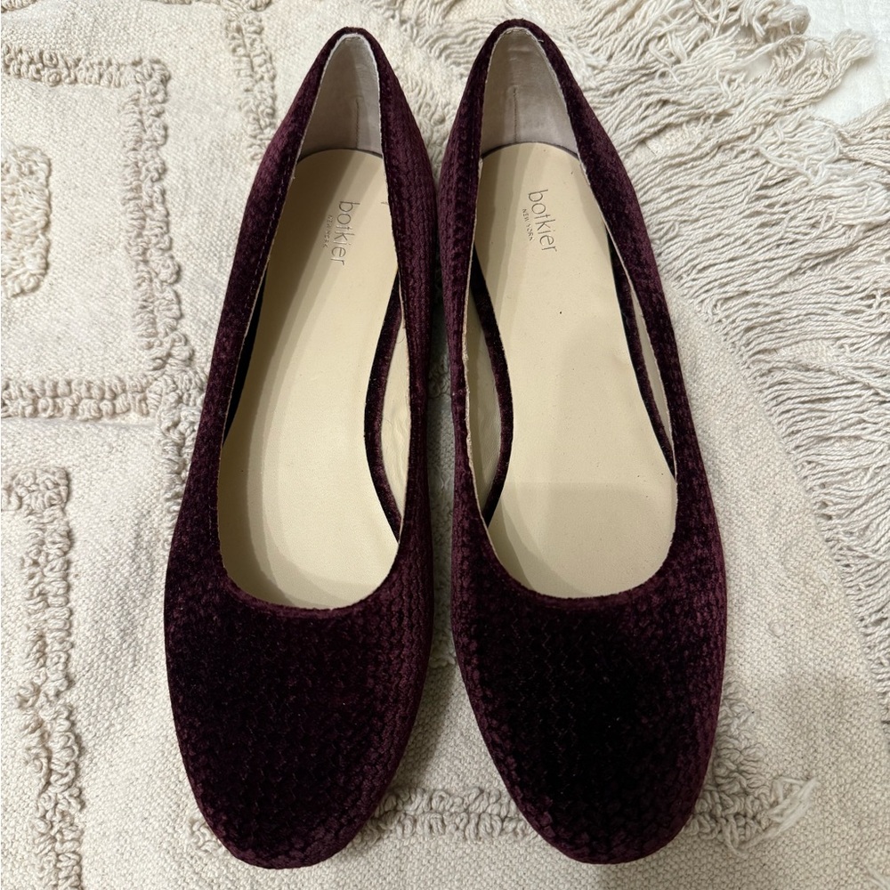 Botkier NEW Velvet Flats - Deep Burgundy-